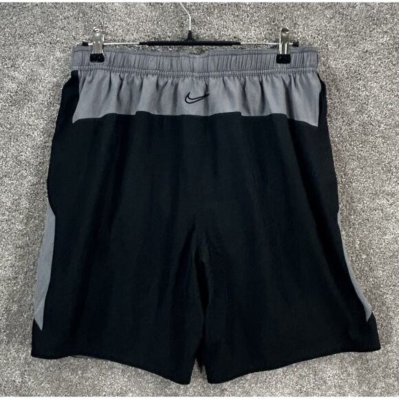 Nike Swim Trunks Mens XL Gray Black Measures 32X9 Board Volley Mesh Shorts - Picture 2 of 7